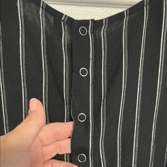 RVCA Black and White Striped Jumpsuit - Picture 8 of 8